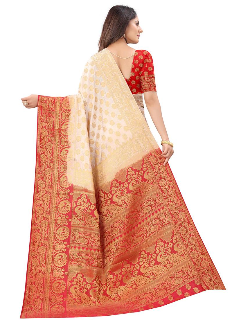 ethnic motifs kanjivaram saree with blouse - 17828697 -  Standard Image - 1