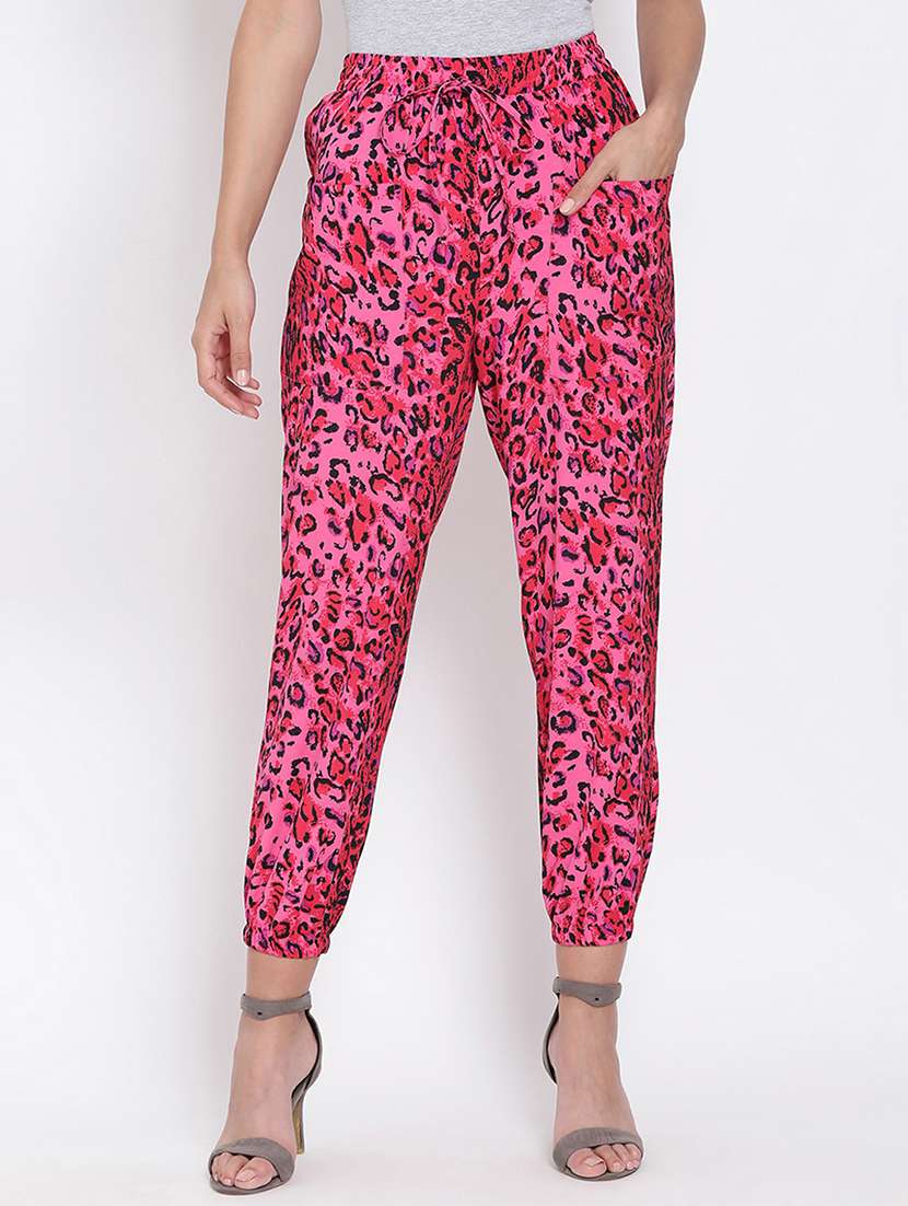 tie front animal trouser