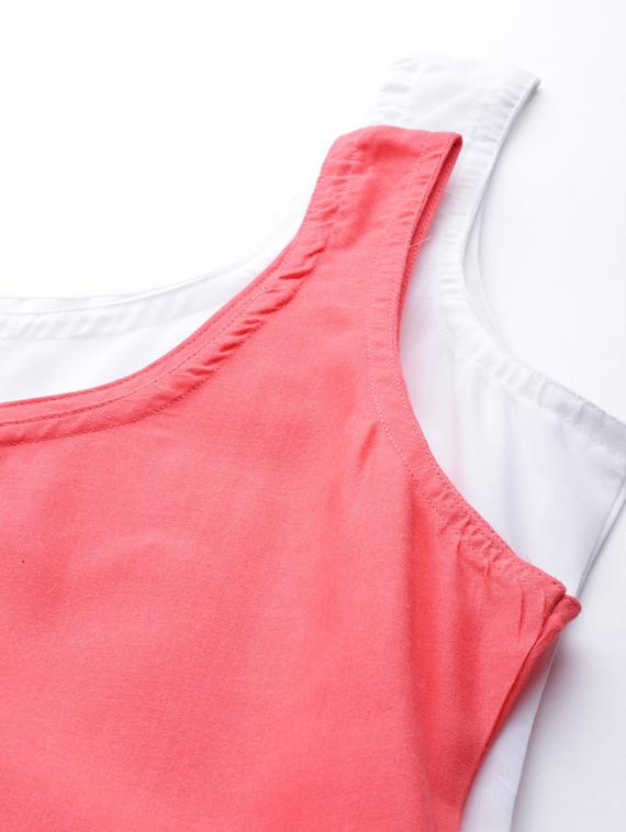 ada set of 2 white & carrot pink camisole - 17832087 - Standard Image - 6