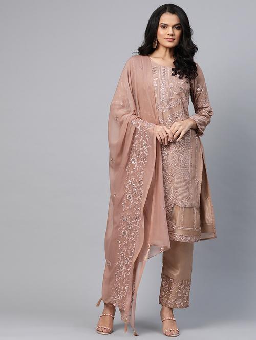 embroidered unstitched suit set - 17832119 - Standard Image - 0