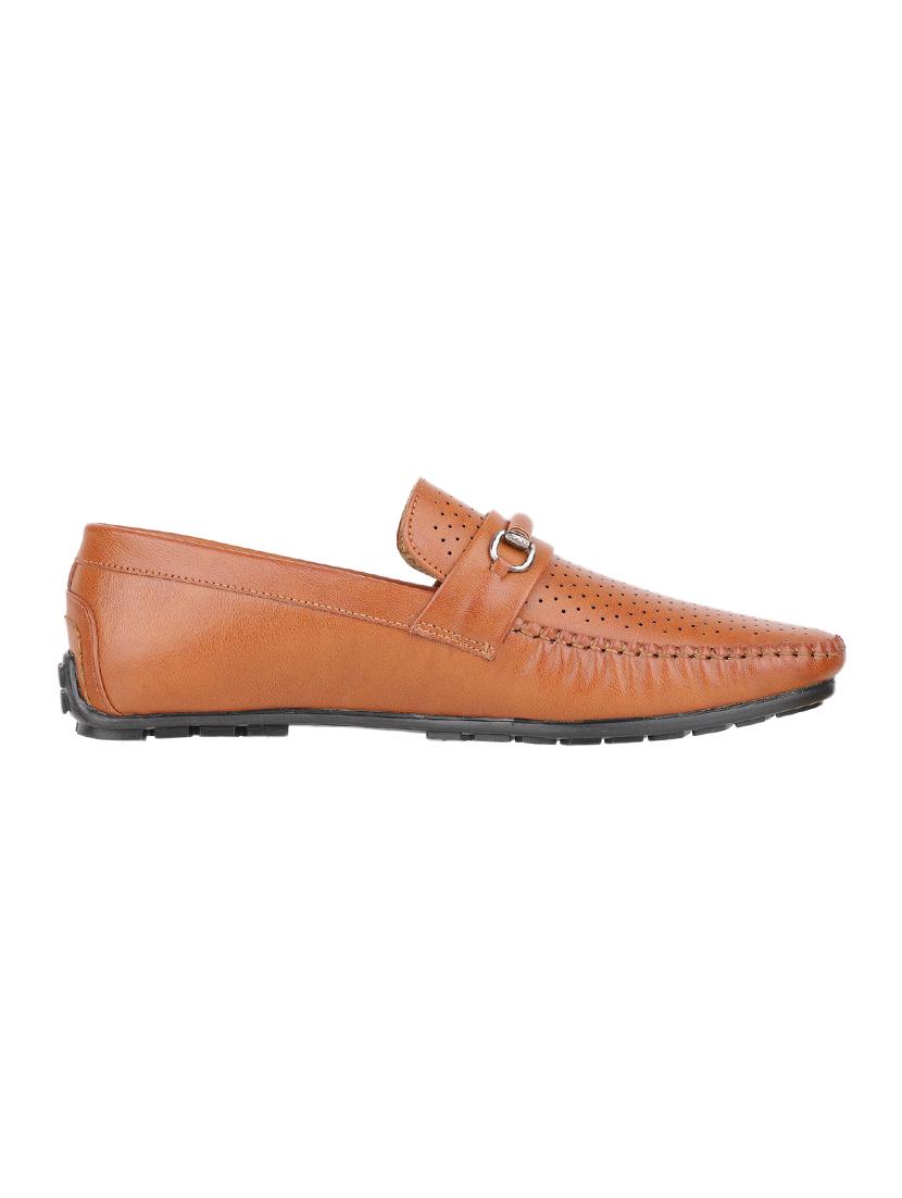 tan synthetic slip on loafers - 17832449 - Standard Image - 1