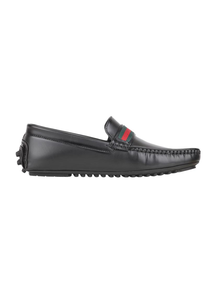 black synthetic slip on loafers - 17832453 -  Standard Image - 1