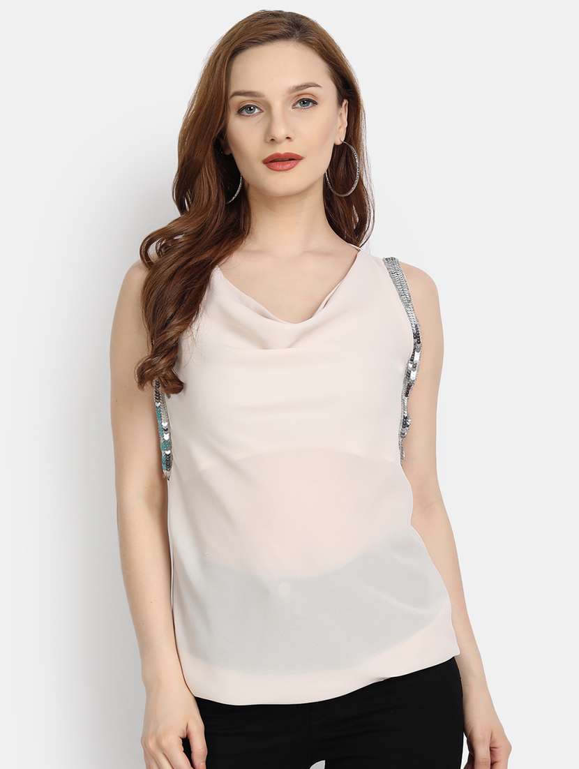 women's straight cowl neck top - 17832515 - Zoom Image - 0