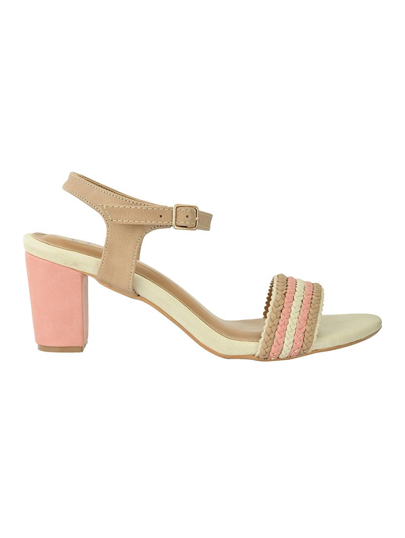 beige synthetic back strap sandals - 17832561 -  Standard Image - 1