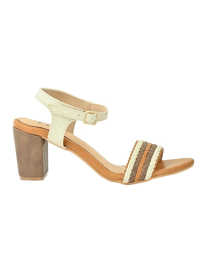 tan synthetic back strap sandals - 17832563 -  Standard Image - 1