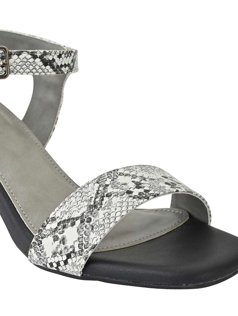 grey synthetic back strap sandals - 17832564 -  Standard Image - 4