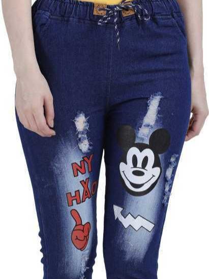 jogger fit women dark blue jeans  - 17832624 -  Standard Image - 1