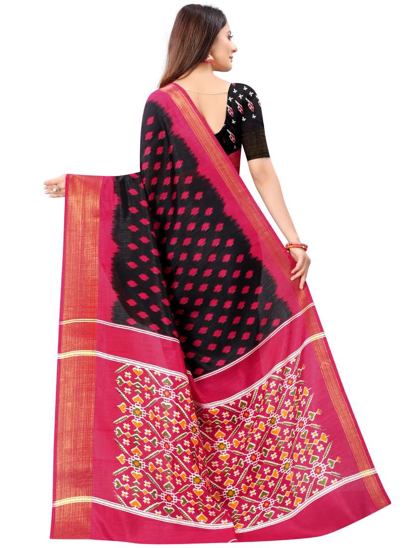 ikat printed saree with blouse - 17834331 -  Standard Image - 1