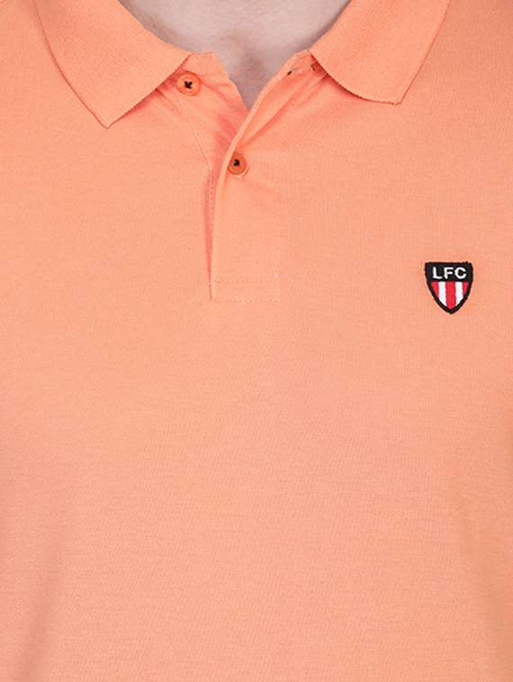 peach solid polo t-shirt - 17834763 -  Standard Image - 4