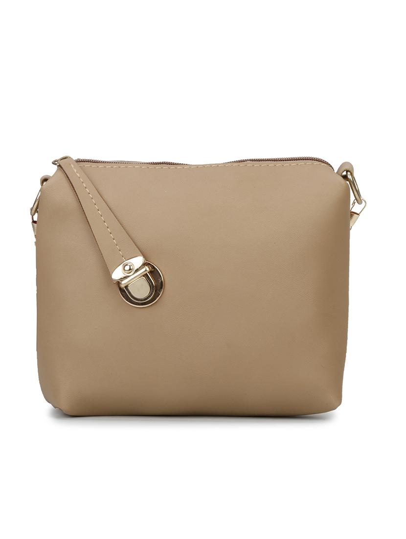beige leatherette (pu) sling bag - 17836021 -  Standard Image - 1