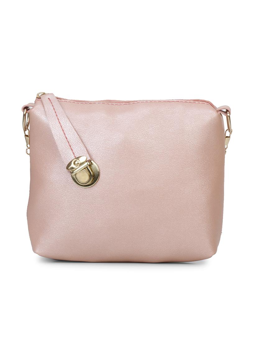 pink leatherette (pu) sling bag - 17836022 -  Standard Image - 1