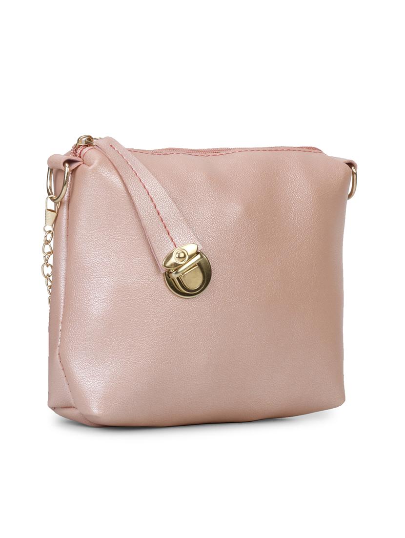 pink leatherette (pu) sling bag - 17836022 - Standard Image - 4