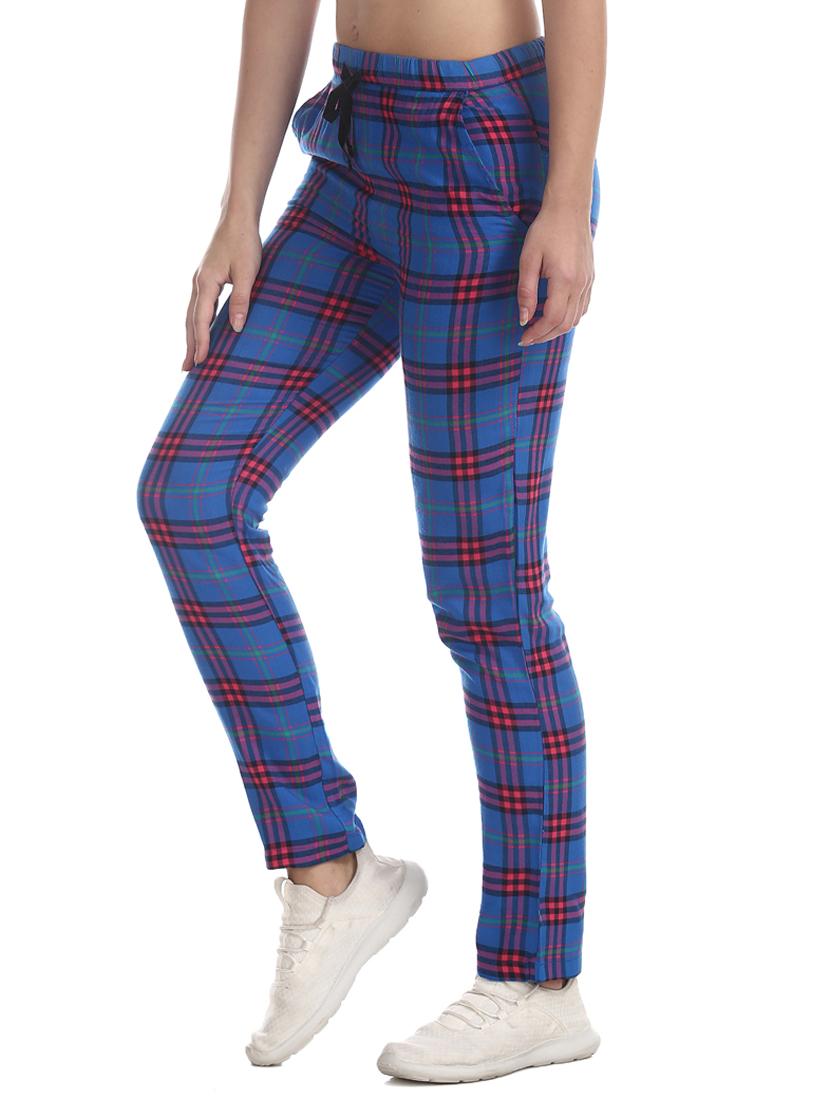 drawstring waist checkered track pant - 17836259 - Standard Image - 1