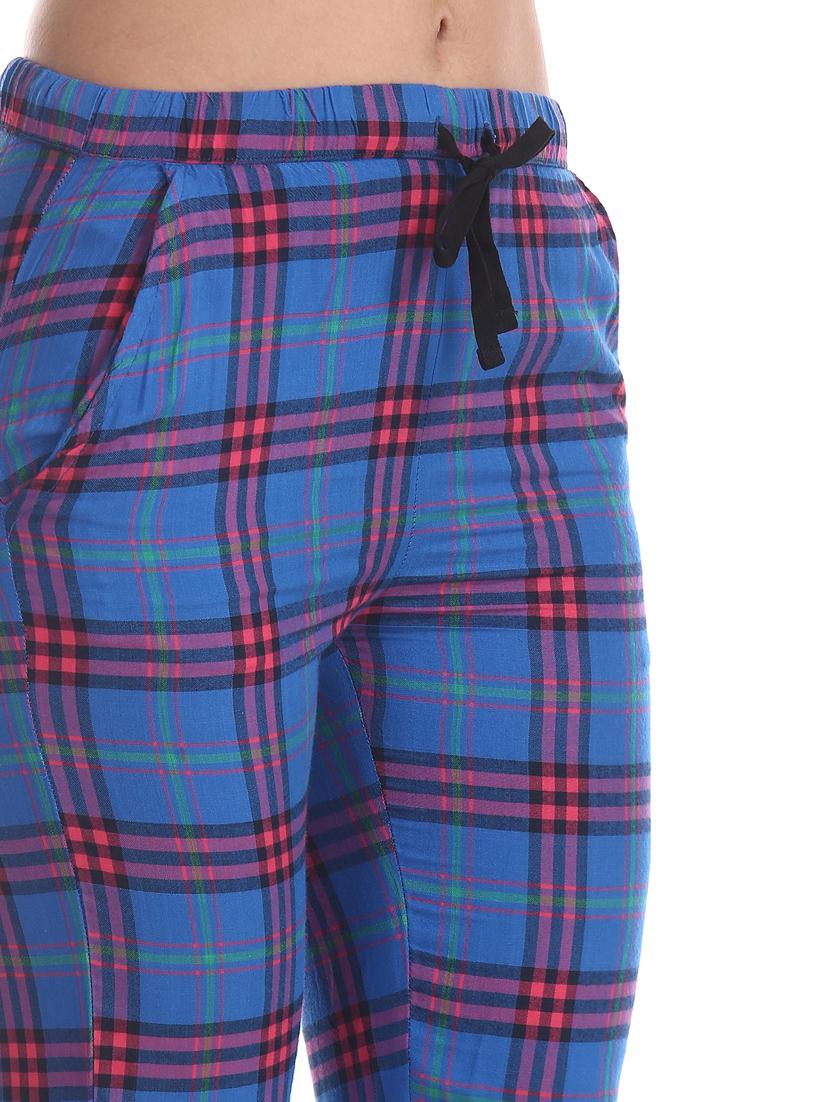 drawstring waist checkered track pant - 17836259 - Standard Image - 4