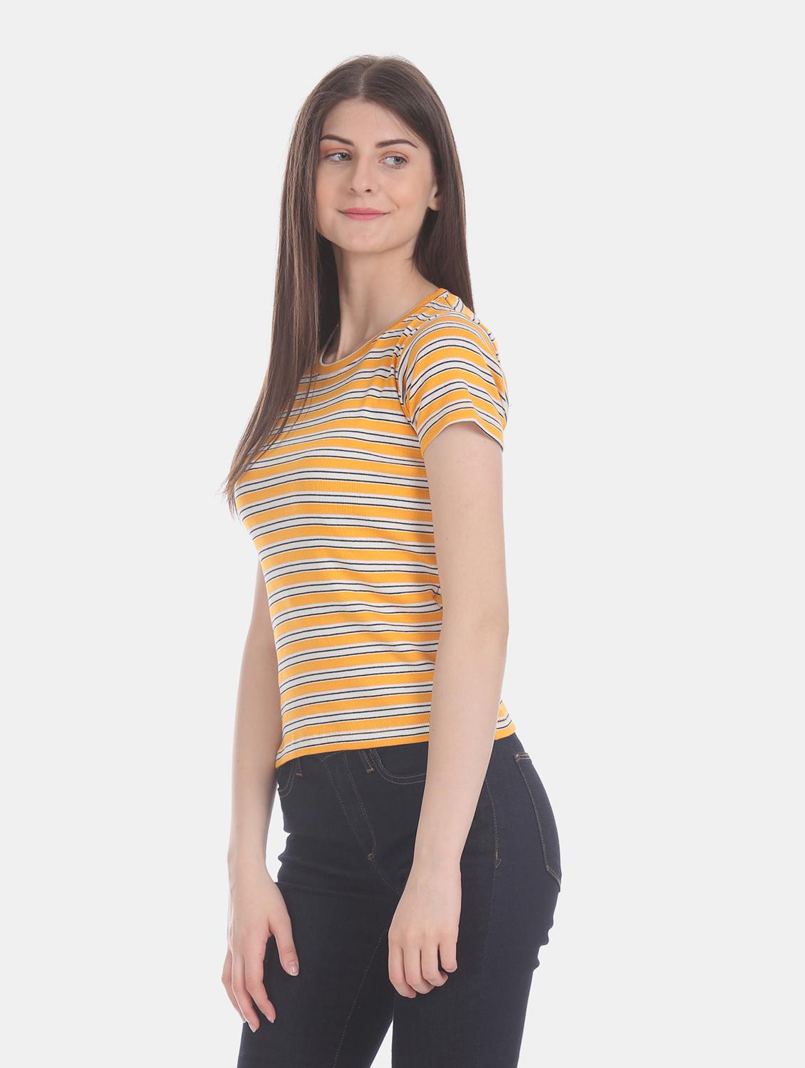 round neck striped tee - 17836699 - Standard Image - 1