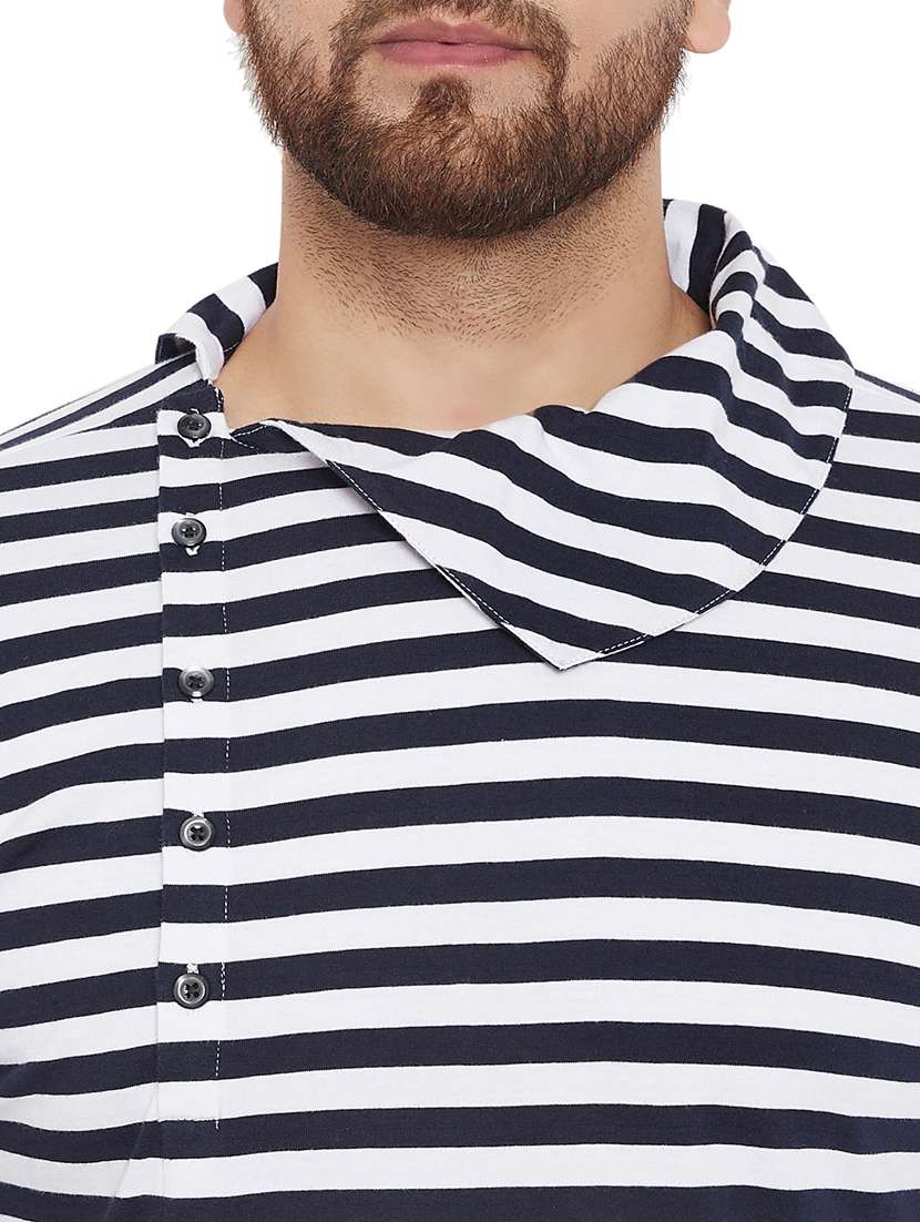 white striped kurta - 17836940 - Standard Image - 4