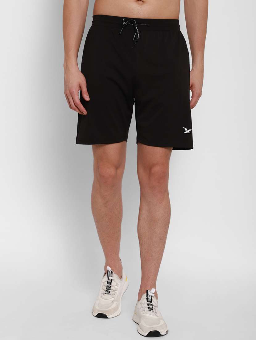 black solid shorts