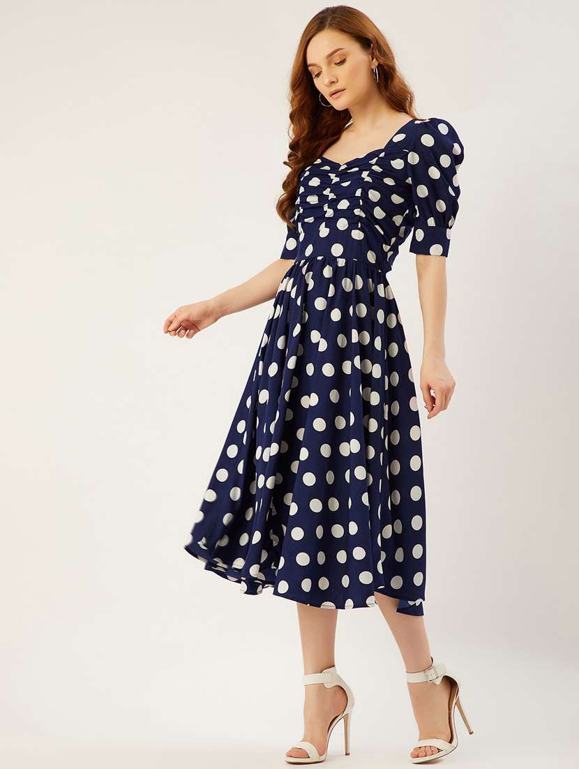 women's fit & flare printed dress - 17837047 - Standard Image - 1
