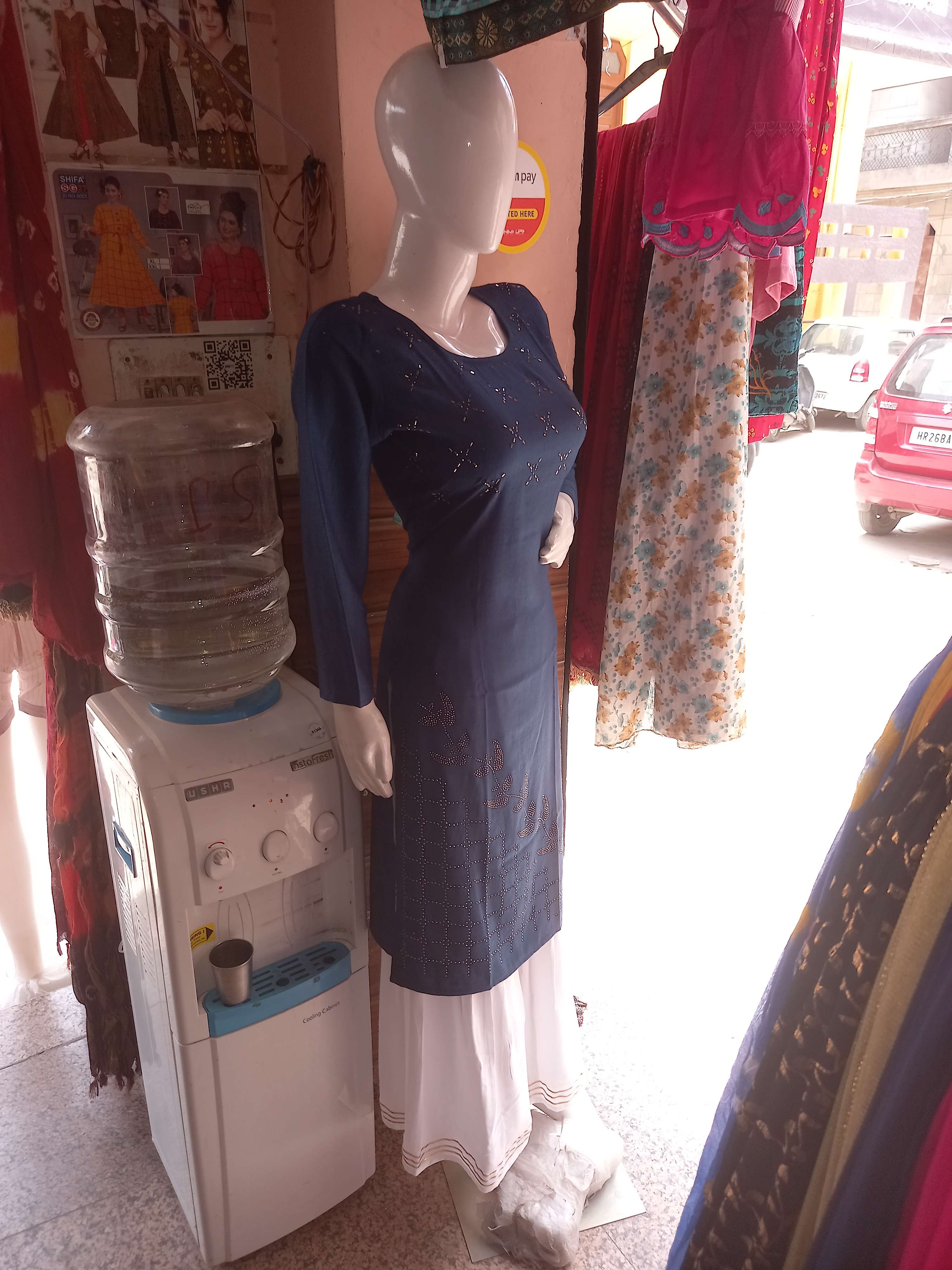 blue rayon palazzos - 17837157 -  Standard Image - 1