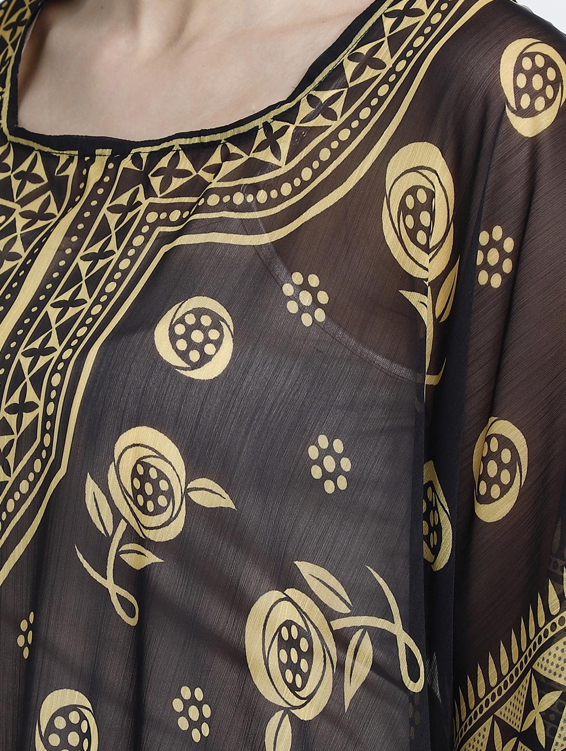 v-neck printed kaftan dress - 17837766 - Standard Image - 4