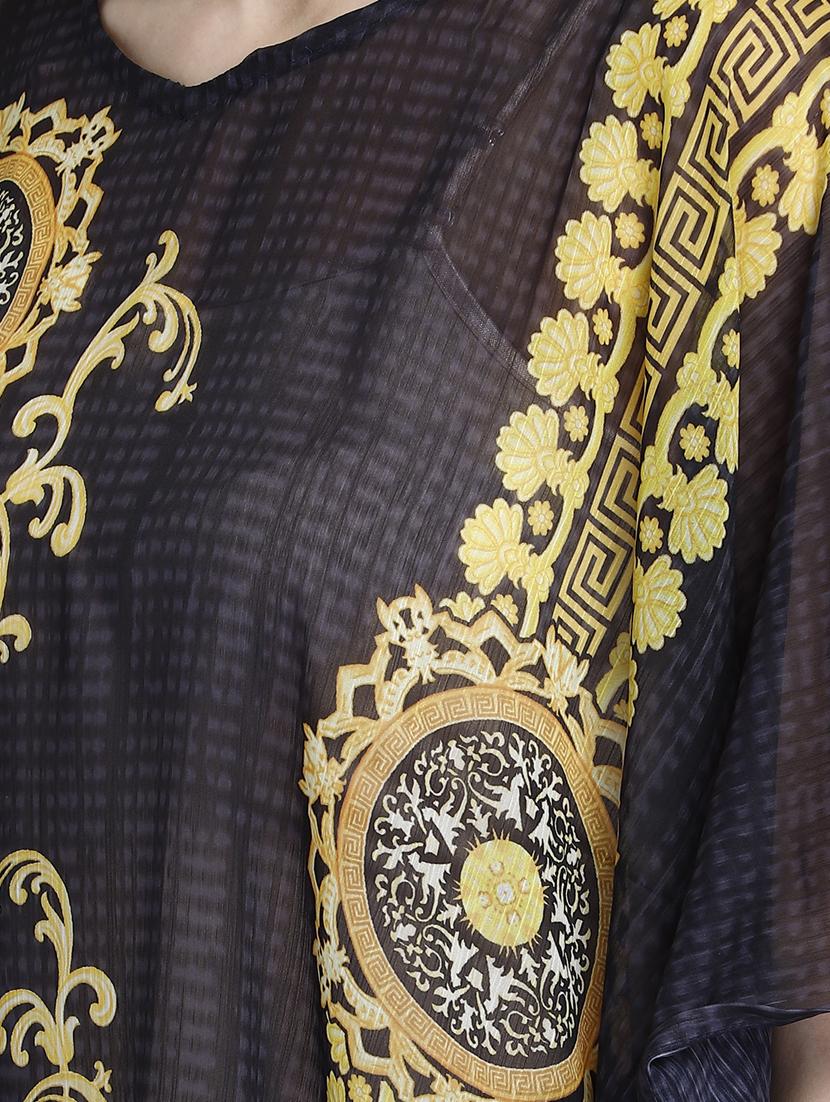 v-neck printed kaftan dress - 17837770 - Standard Image - 4
