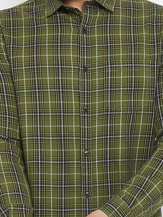 mens checks casual shirt - 17837956 - Standard Image - 4