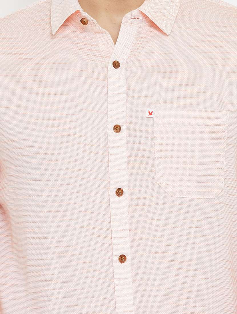 pink self design casual shirt - 17837982 - Standard Image - 4