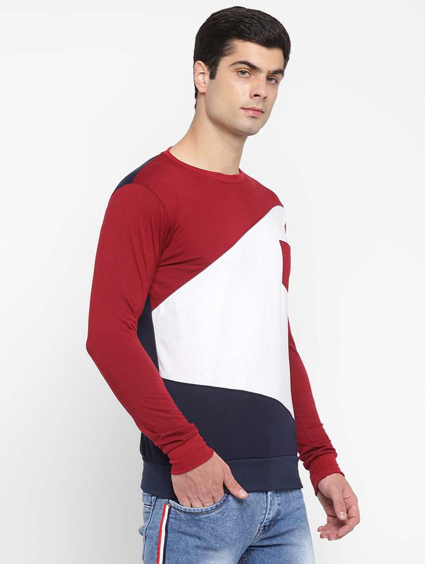multi color block cut & sew pocket t-shirt - 17839095 -  Standard Image - 1