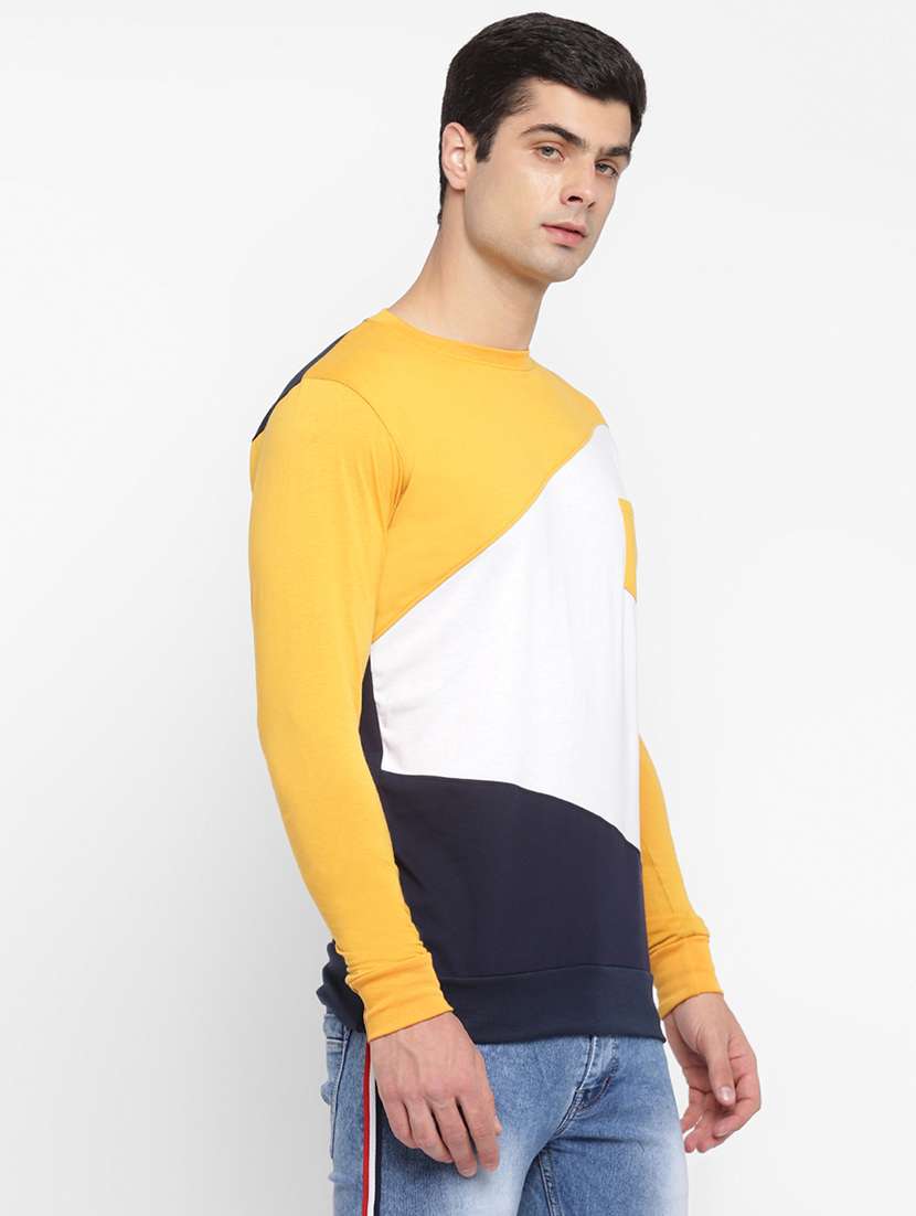 multi color block cut & sew pocket t-shirt - 17839096 - Standard Image - 1