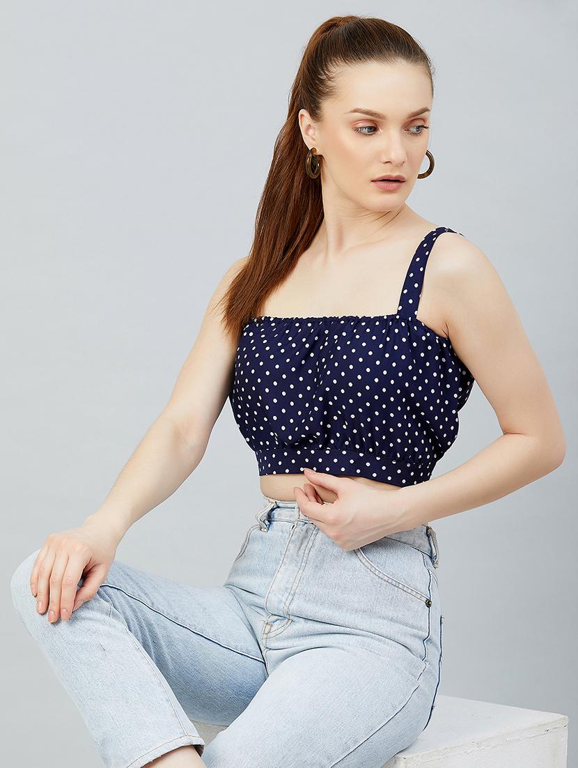 women's crop shoulder strap top - 17839149 -  Standard Image - 1
