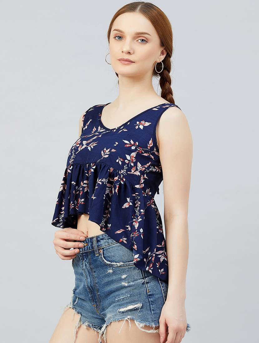 women's high-low v neck top
