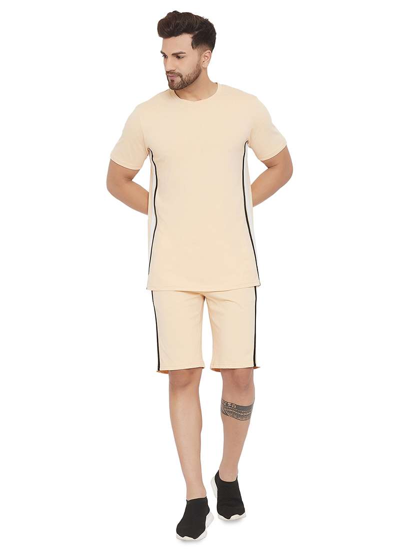 beige taped t-shirt - 17839454 -  Standard Image - 1