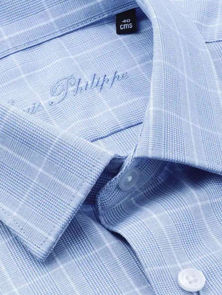 lightblue cotton casual shirt - 17843009 - Standard Image - 1