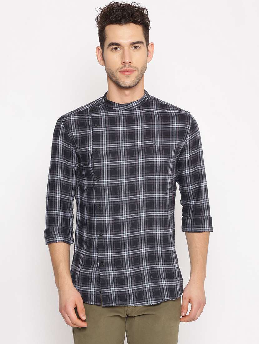mens checks casual shirt