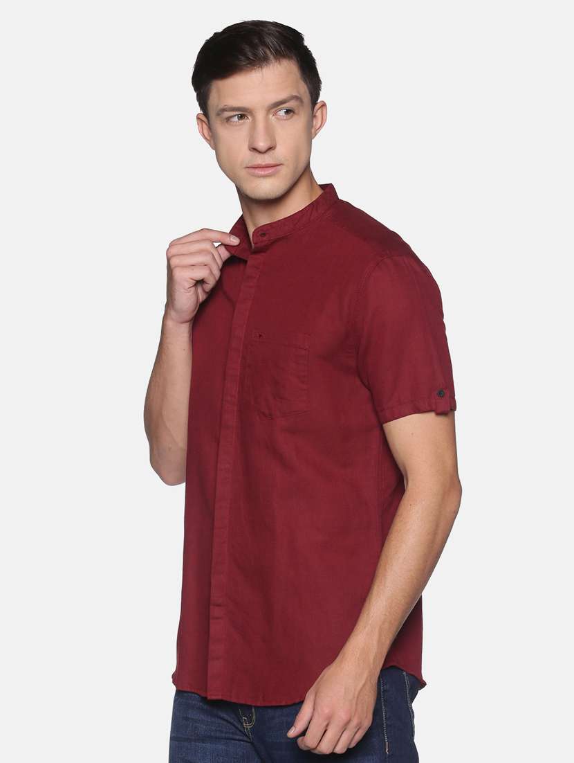mens solid casual shirt - 17843225 -  Standard Image - 1