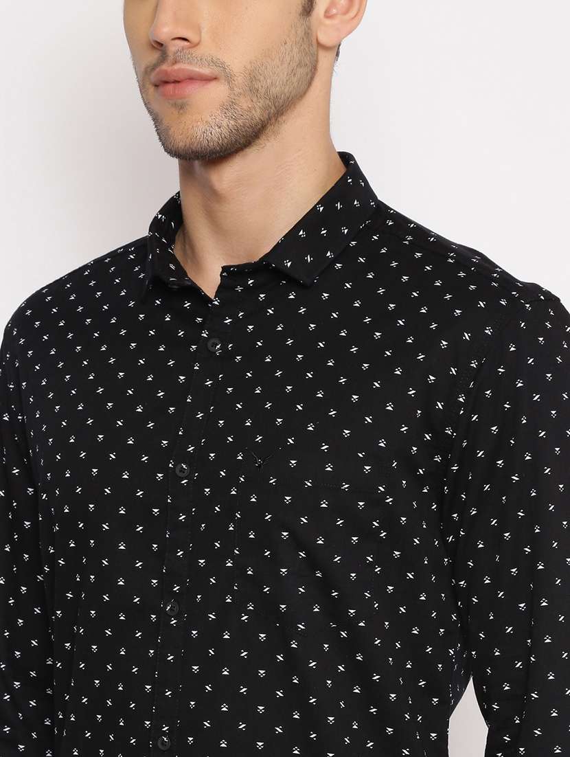 mens micro print casual shirt - 17843232 -  Standard Image - 4