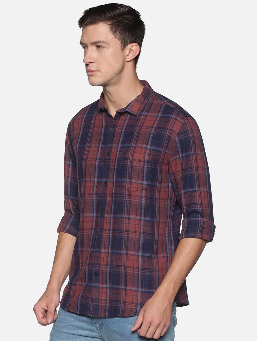 mens checks casual shirt - 17843251 - Standard Image - 1
