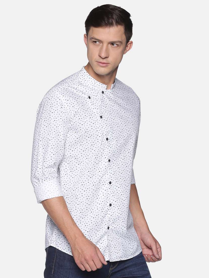 mens micro print casual shirt - 17843264 -  Standard Image - 1