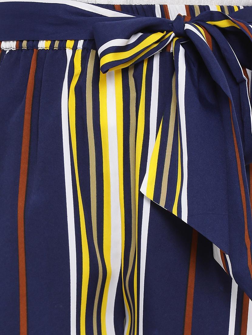 striped flat front wide leg trouser - 17843593 - Standard Image - 4
