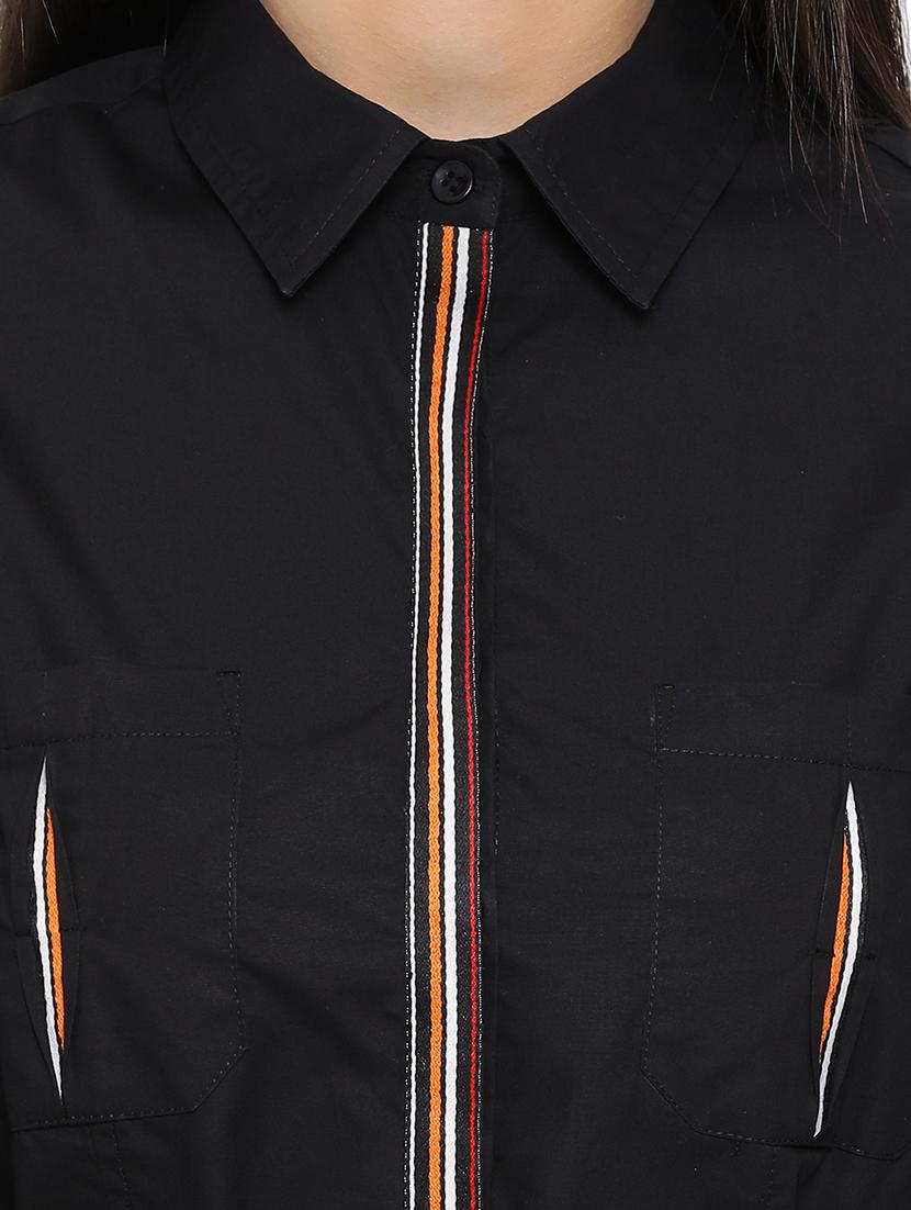 tie front contrast taped dress - 17843626 - Standard Image - 4
