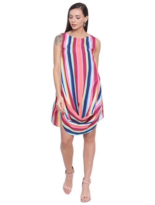 cowl hem striped shift dress - 17843628 -  Standard Image - 0