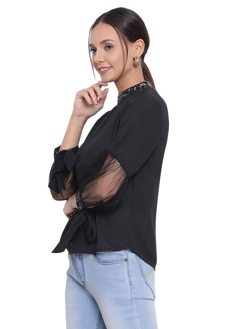 women's straight mock neck top - 17843631 - Standard Image - 1