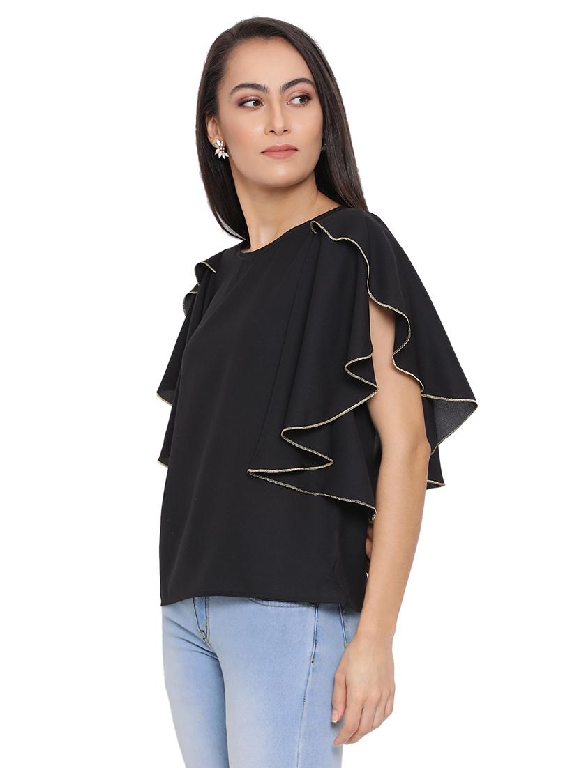 women's straight round neck top - 17843635 - Standard Image - 1
