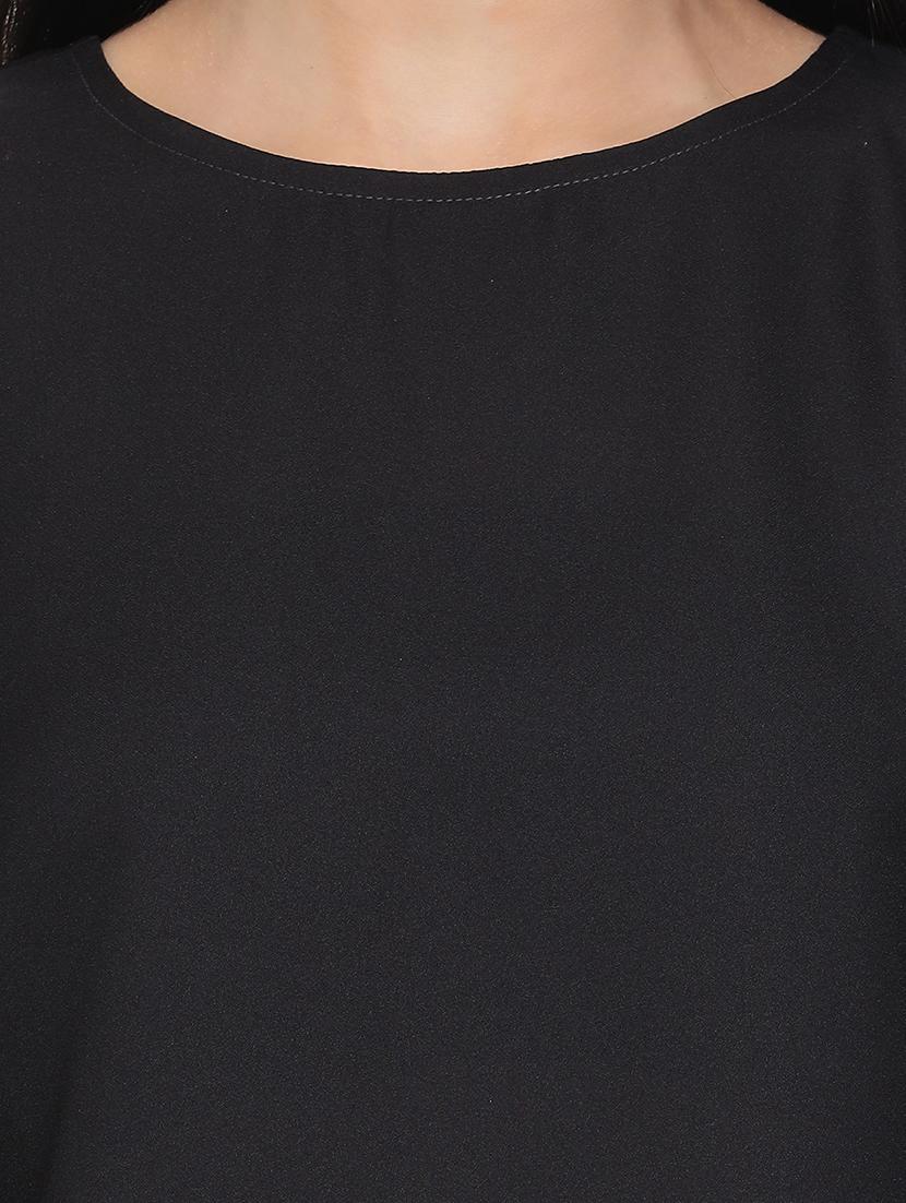 women's straight round neck top - 17843635 - Standard Image - 4