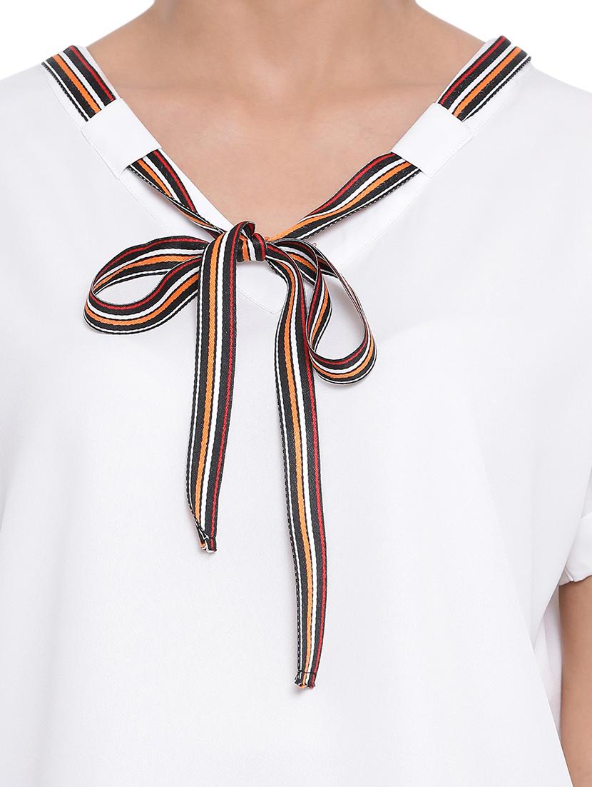 tie up neck regular top - 17843639 - Standard Image - 4