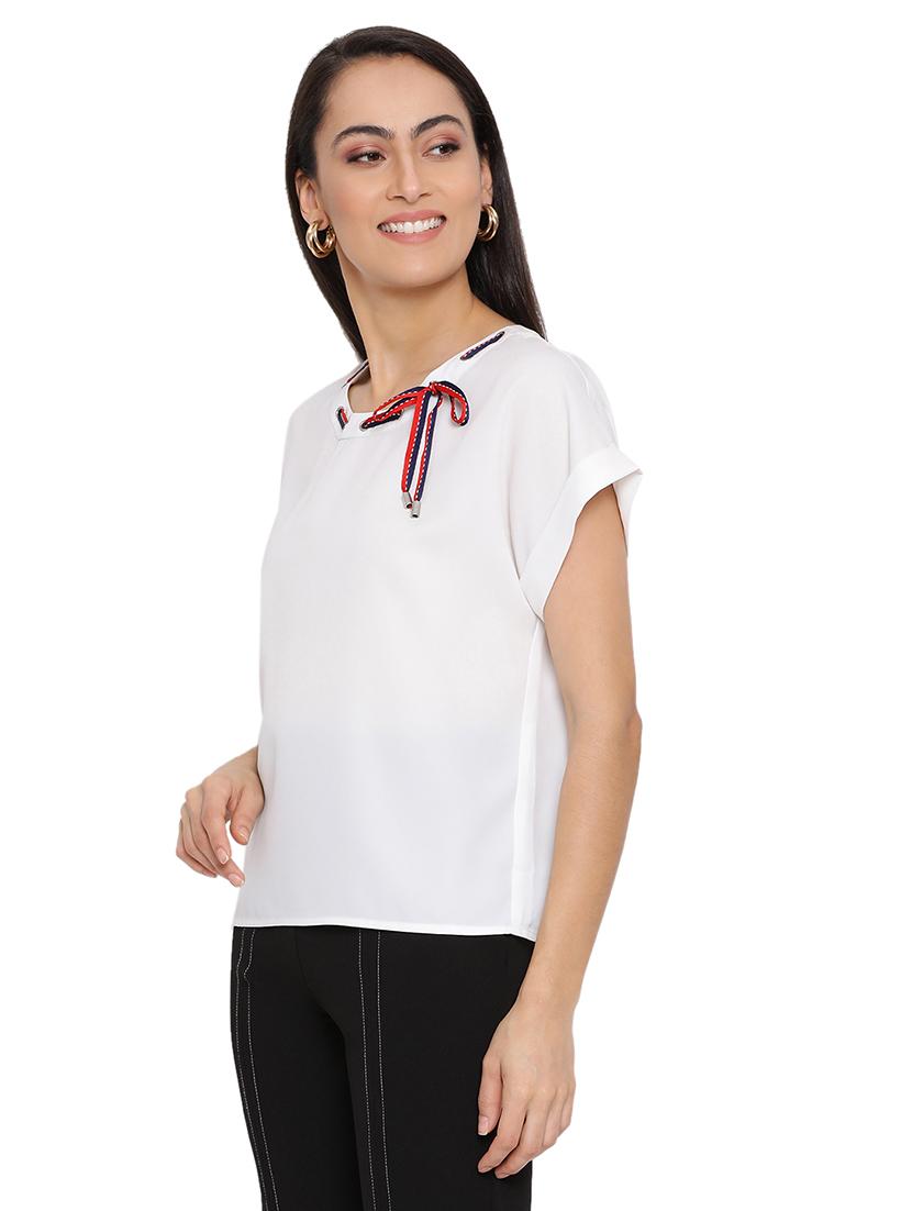 tie up neck regular top - 17843640 -  Standard Image - 1