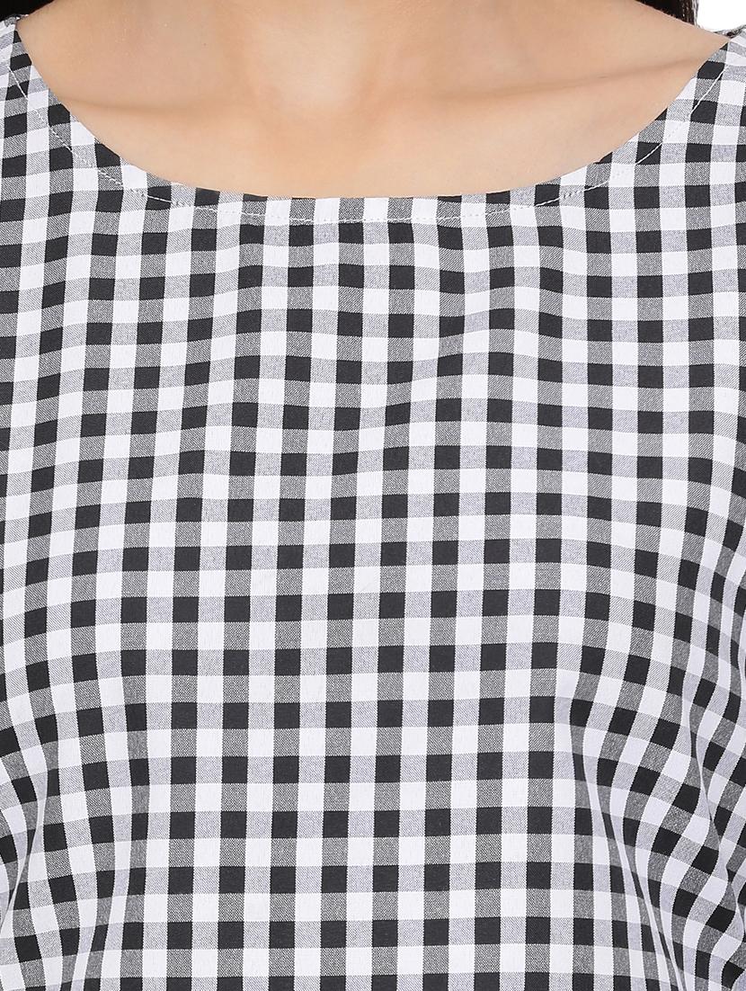 tie back checkered top - 17843642 - Standard Image - 4
