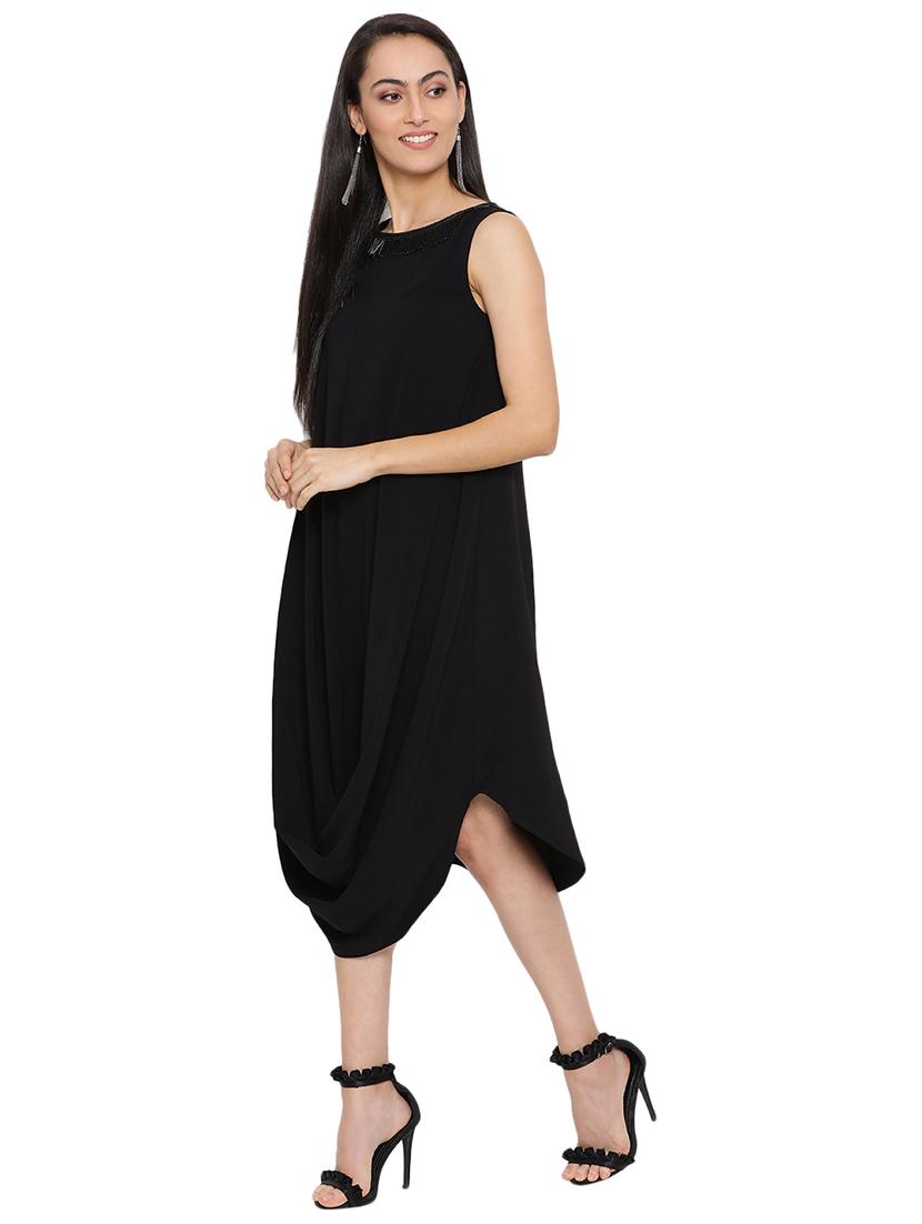 cowl hem solid shift dress - 17843649 -  Standard Image - 1