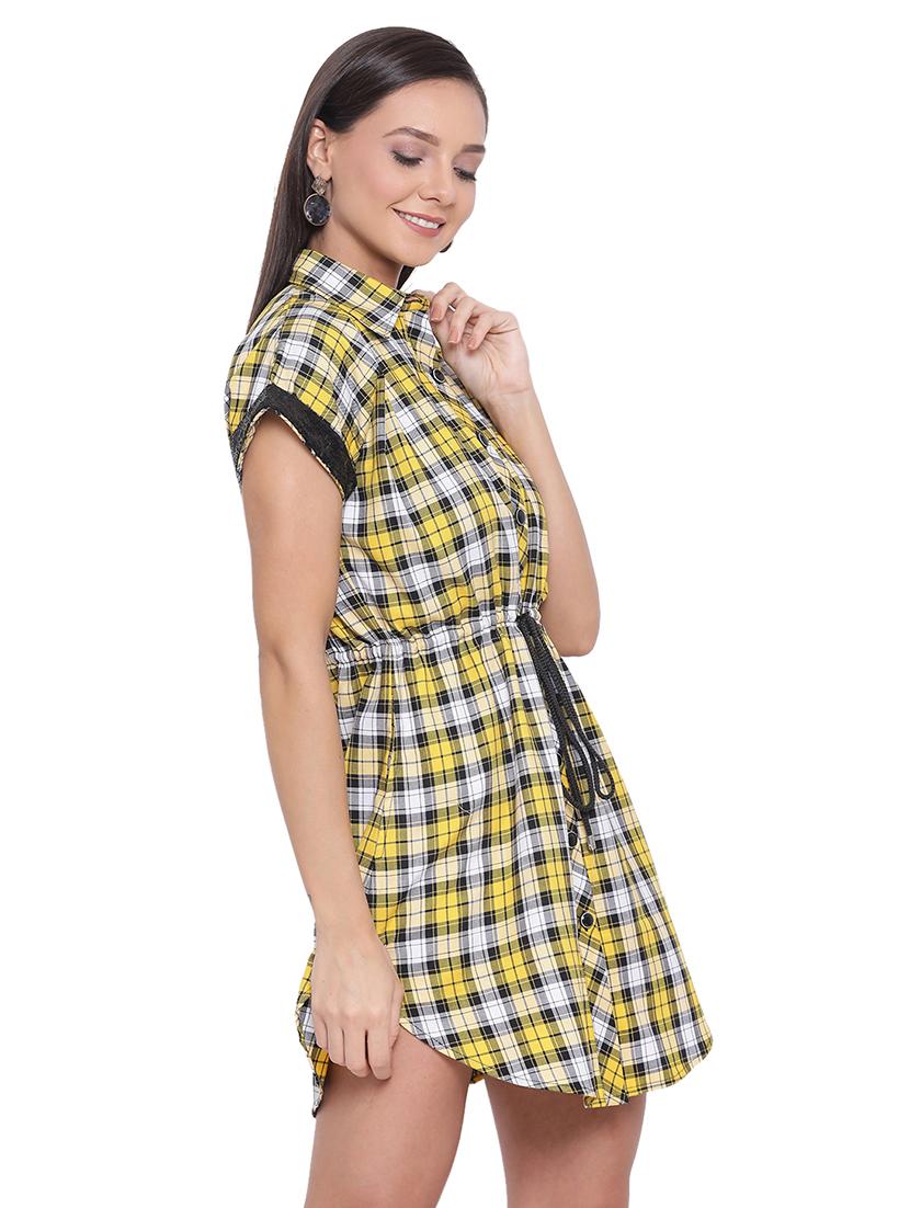tie front checkered shirt dress - 17843662 -  Standard Image - 1
