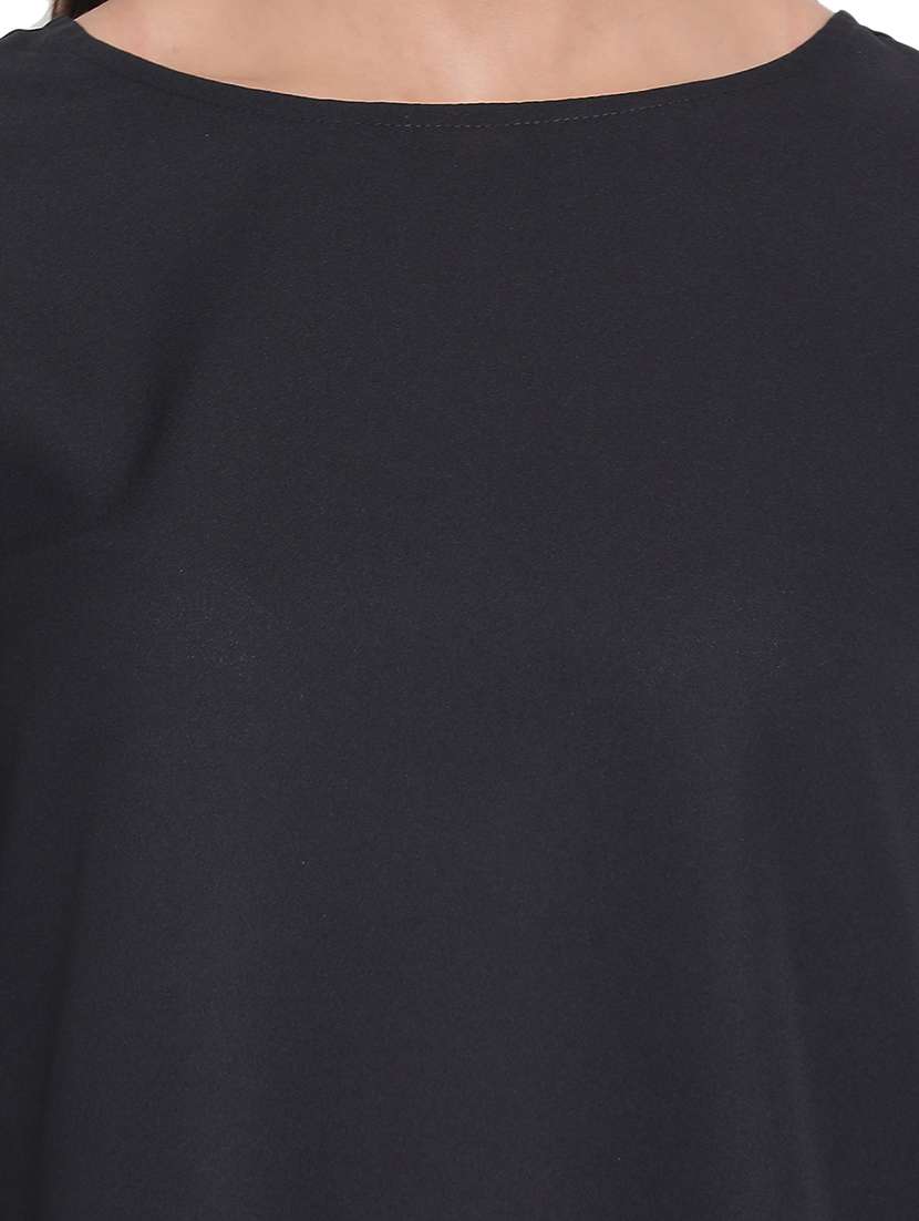 women's straight round neck top - 17843675 - Standard Image - 4